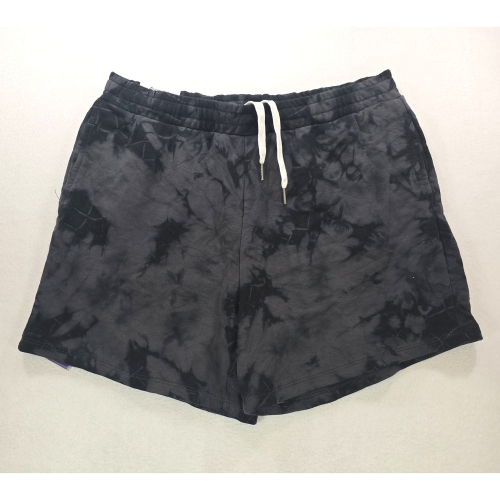 Members‎ Mark Womens XXL Tie Dye Shorts Black Charcoal Relaxed Fit NWT